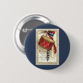 patriotticum, drums met muzieknotities ronde button 5,7 cm (Voorkant /achterkant)