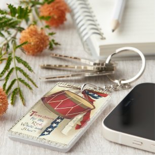  patriotticum, drums met muzieknotities sleutelhanger