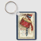  patriotticum, drums met muzieknotities sleutelhanger (Voorkant)