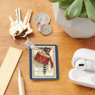  patriotticum, drums met muzieknotities sleutelhanger