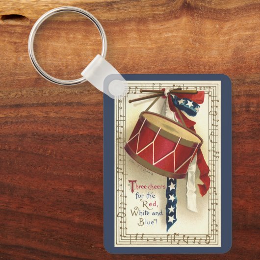 patriotticum, drums met muzieknotities sleutelhanger (Voorkant)