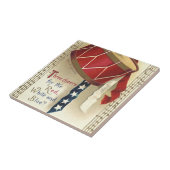  patriotticum, drums met muzieknotities tegeltje (Zijkant)