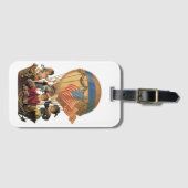 patriotticum, kinderen in een luchtballon bagagelabel (Voorkant (horizontaal))