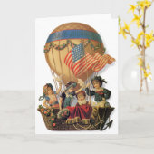  patriotticum, kinderen in een luchtballon kaart (Gele Bloem)