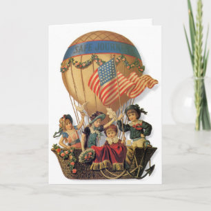 patriotticum, kinderen in een luchtballon kaart