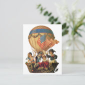 patriotticum, kinderen in een luchtballon kaart (Staand voorkant)