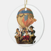 patriotticum, kinderen in een luchtballon keramisch ornament (Links)