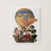  patriotticum, kinderen in een luchtballon legpuzzel (Verticaal)