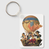  patriotticum, kinderen in een luchtballon sleutelhanger (Voorkant)
