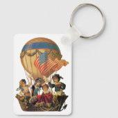  patriotticum, kinderen in een luchtballon sleutelhanger (Achterkant)