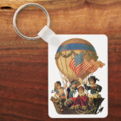  patriotticum, kinderen in een luchtballon sleutelhanger (Voorkant)