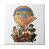  patriotticum, kinderen in een luchtballon tegeltje (Voorkant)