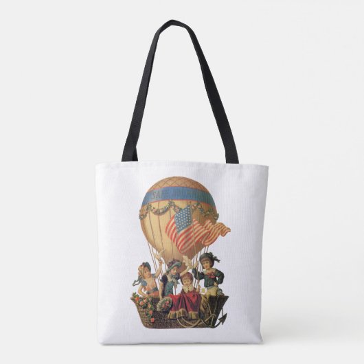  patriotticum, kinderen in een luchtballon tote bag (Achterkant)