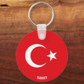 Patriotticum voor de vlag van Turkije Sleutelhanger (Voorkant)