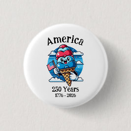 Patriottiek Ijs 250 Jaar Ronde Button 3,2 Cm
