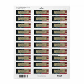 Patriottieke Amerikaanse Vlag Retouradres Label (Full Sheet)