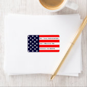 Patriottieke Amerikaanse Vlag Retouradres Label (Insitu)