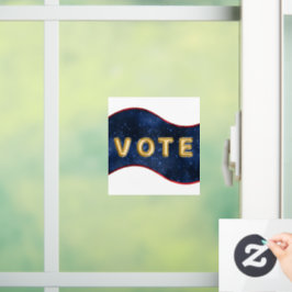 Patriottieke Blauwe Golf Stem Raamsticker