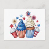Patriottieke cupcakes briefkaart (Voorkant)