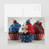 Patriottieke Cupcakes Briefkaart (Voorkant / Achterkant)