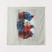 Patriottieke Cupcakes Wandkleed (Voorkant (horizontaal))