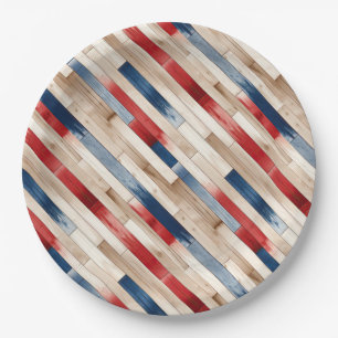 Patriottieke geschilderde planken papieren bordje
