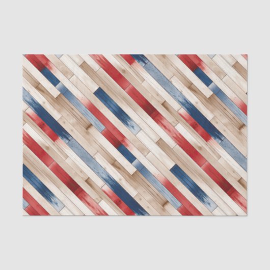 Patriottieke geschilderde planken tissuepapier (Voorkant)