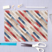Patriottieke geschilderde planken tissuepapier (Craft)