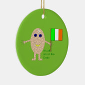 Patriottieke Ierse eierversiering Keramisch Ornament (Rechts)