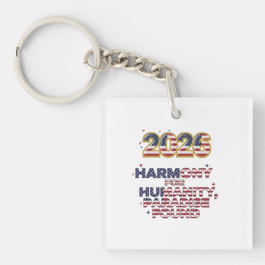 Patriottieke Vredessticker Sleutelhanger (voorkant)
