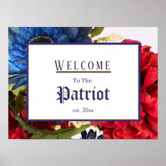 Patriottieke Welkomstbord Poster (Voorkant)