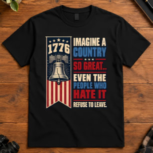 Patriottisch 1776 Stel je een land zo geweldig Ame T-shirt