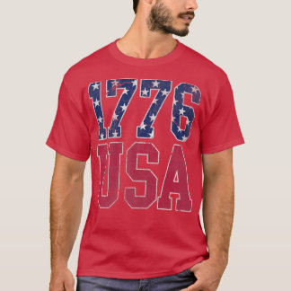Patriottisch 1776 Verenigde Staten Amerika, 4de ju T-shirt