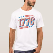 Patriottisch 1776 Verontwaardigd T-shirt (Voorkant)