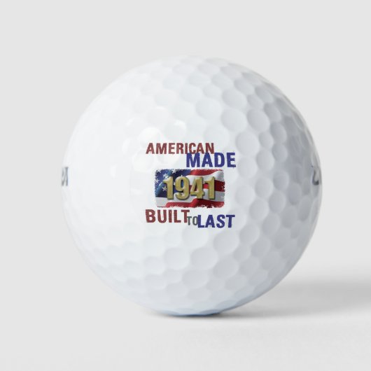 Patriottisch 1941 80th Birthday Golfballen (Voorkant)