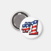 Patriottisch #1 Vlagontwerp Magneet (Voorkant / Achterkant)