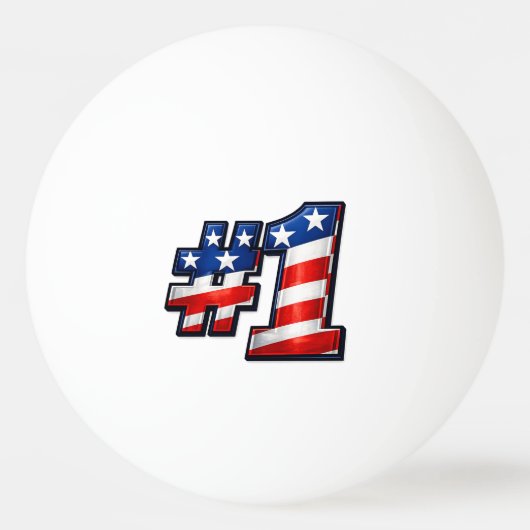Patriottisch #1 Vlagontwerp Pingpongbal (Voorkant)