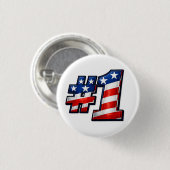 Patriottisch #1 Vlagontwerp Ronde Button 3,2 Cm (Voorkant /achterkant)