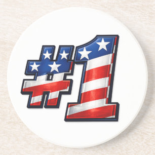 Patriottisch #1 Vlagontwerp Zandsteen Onderzetter