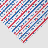 Patriottisch 2016-democratische Donkerstrips Tissuepapier (Detail)