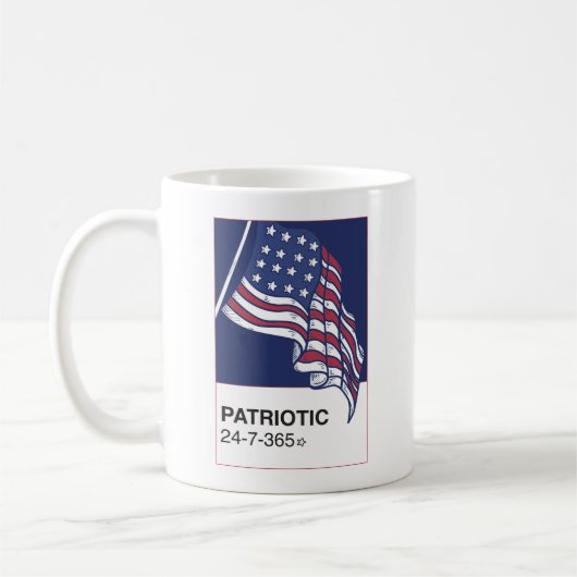 Patriottisch 24/7/365 koffiemok (Links)