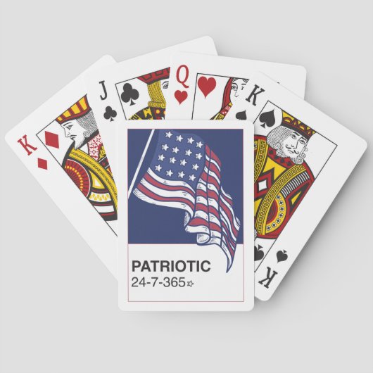 Patriottisch 24/7/365 pokerkaarten (Achterkant)