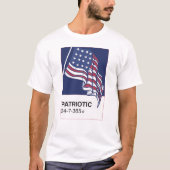 Patriottisch 24/7/365 Volledig Front T-shirt (Voorkant)