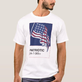 Patriottisch 24/7/365 Volledig Front T-shirt