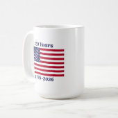 Patriottisch 250 Jaar 1776-2026 Koffiemok (Voorkant links)