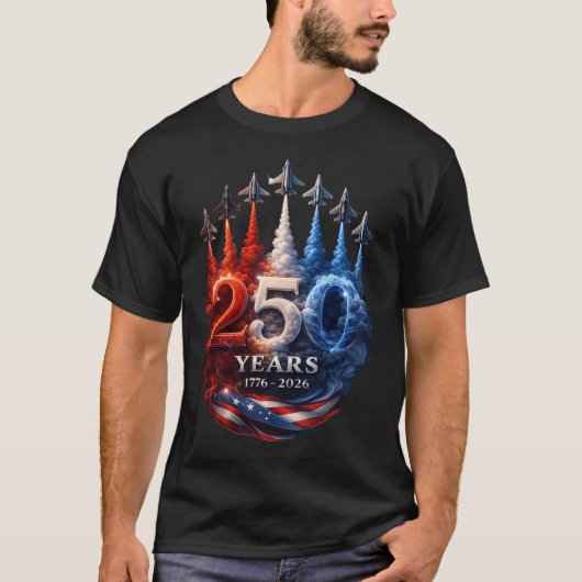 Patriottisch 250 Jaar Aviatiebtribut T-shirt (Voorkant)