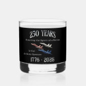Patriottisch 250‑Jaar Tribute-ontwerp Whisky Glas (Voorkant)