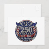 Patriottisch 250 jaar vier juli briefkaart (Voorkant / Achterkant)
