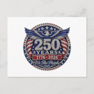 Patriottisch 250 jaar vier juli briefkaart