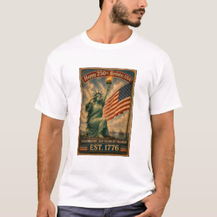 Patriottisch 250 Jaar VS 4 juli Vrijheidsbeeld T-shirt